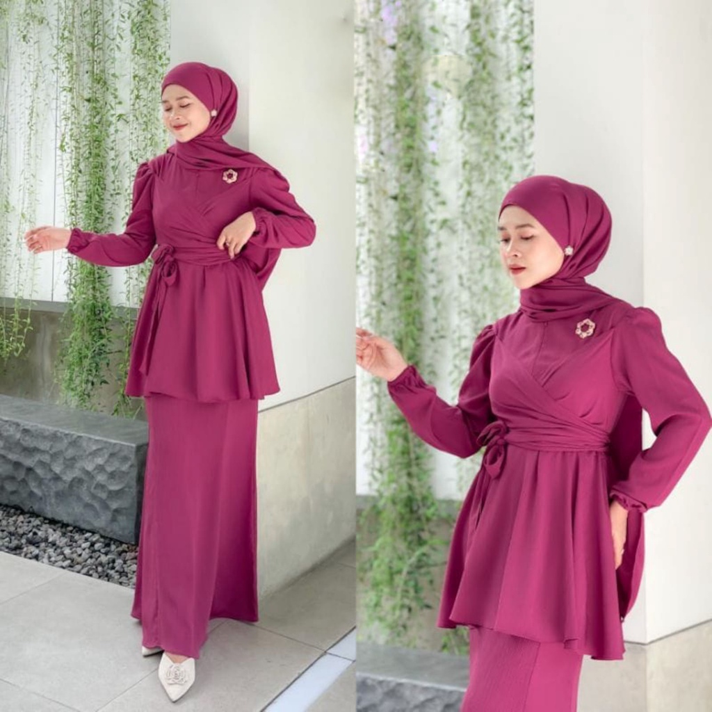 (MSB) ONE SET TUNIK PAMELA SET ROK WANITA WOLFIS PREMIUM