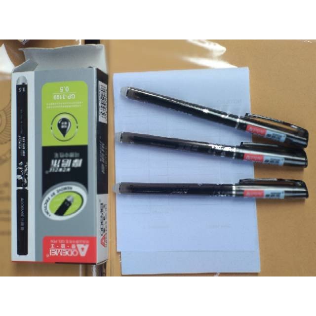 

Pulpen gel yang bisa di hapus 0.5mm Aodemei gp3199. isi 12 pcs