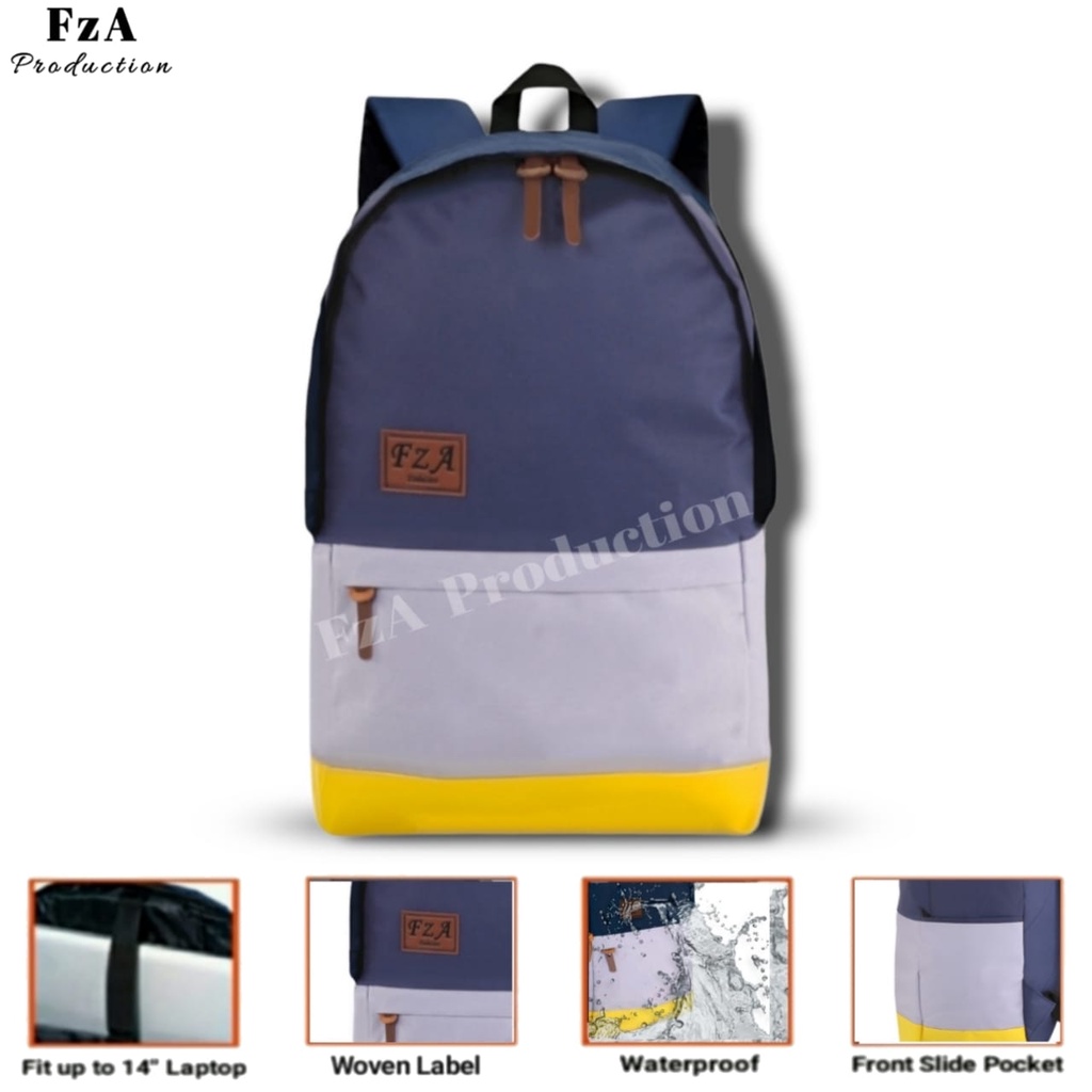 Tas Ransel Distro Kasual Pria Wanita Tas Ransel Laptop Tas Punggung Backpack Original FzA Free Dompet Sakko HP