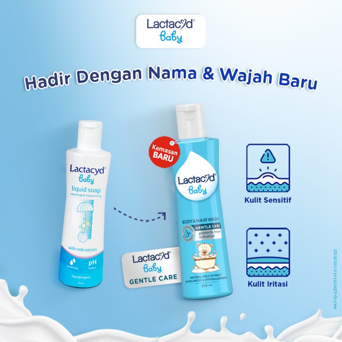 LACTACYD BABY MURAH LIQUID SOAP 60ML CLEANSING &amp; MOISTURIZING WITH MILK EXTRACT SABUN CAIR BAYI GENTLE CARE EXTRA MILKY