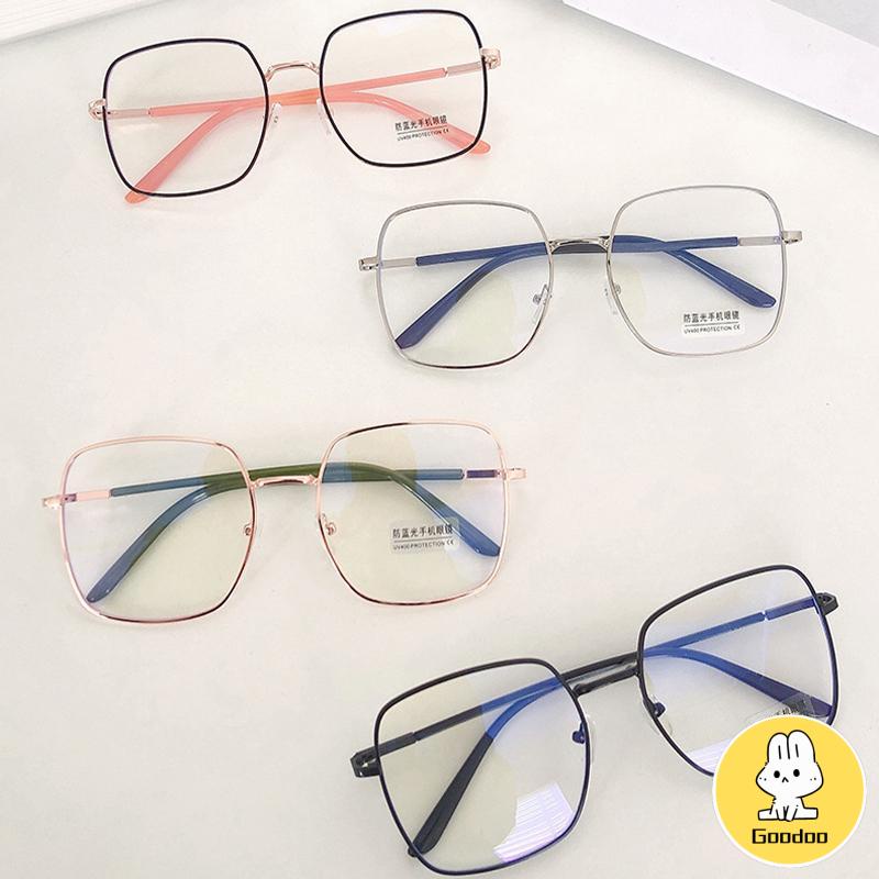 Kacamata Optik Anti blue Light Bahan Metal Gaya Retro Untuk Unisex -Doo