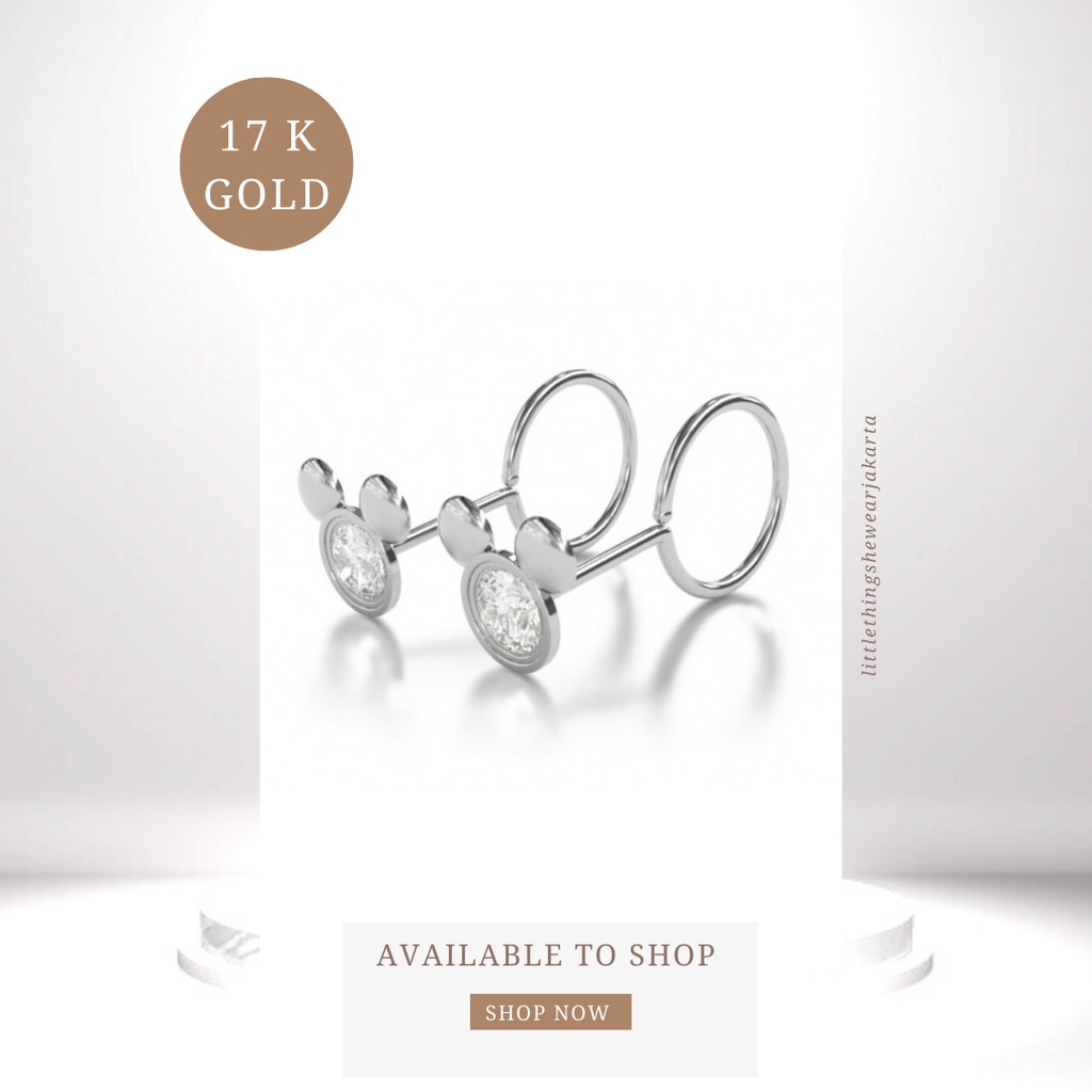 (Jakarta) Littlethingshewear Official Mickey Swarovski 0,5 Gram