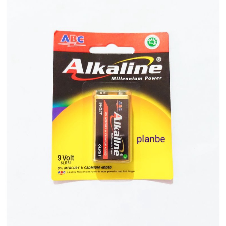 Baterai 9V Alkaline Kotak ABC Batu Batrai Alkalin
