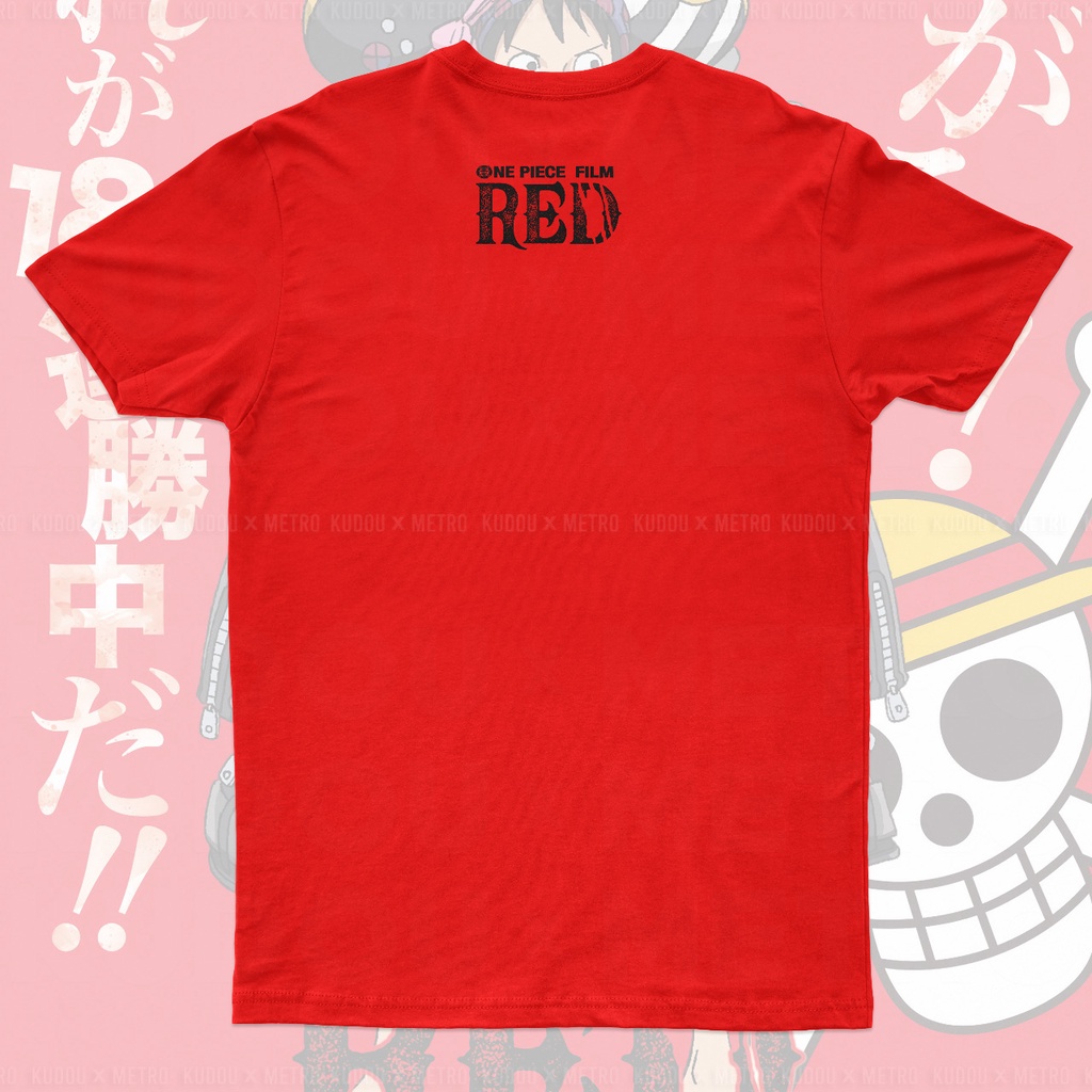 Kaos Luffy Pirate Anime Manga One Piece Movie Film Red Premium Unisex