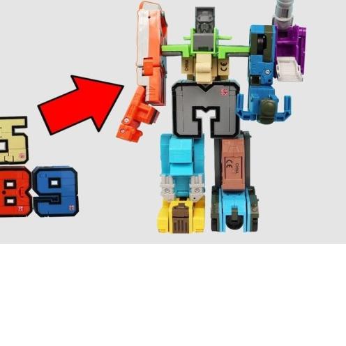 Emco POCKET MORPHERS - Number 6 Robot Transformers Angka Combiner