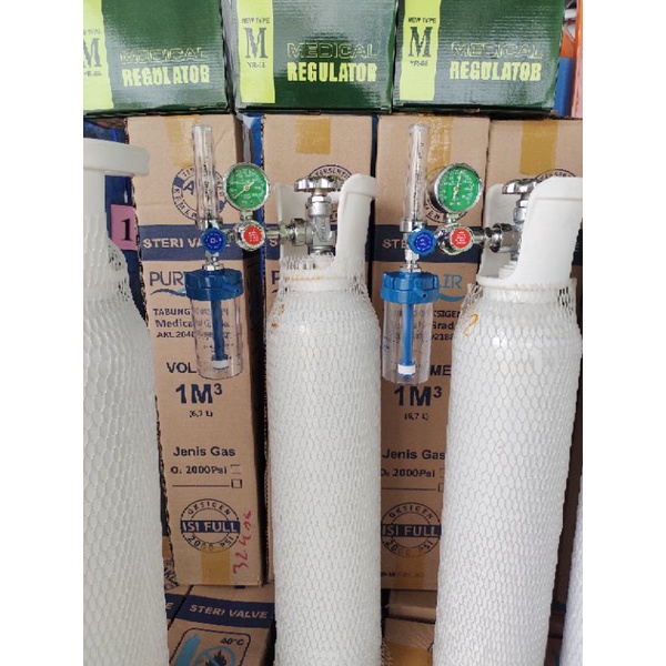 Tabung Oksigen 1m3 Kesehatan Tabung dan Regulator
