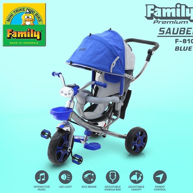 SEPEDA RODA TIGA FAMILY F-8101 SAUBER/SEPEDA ANAK