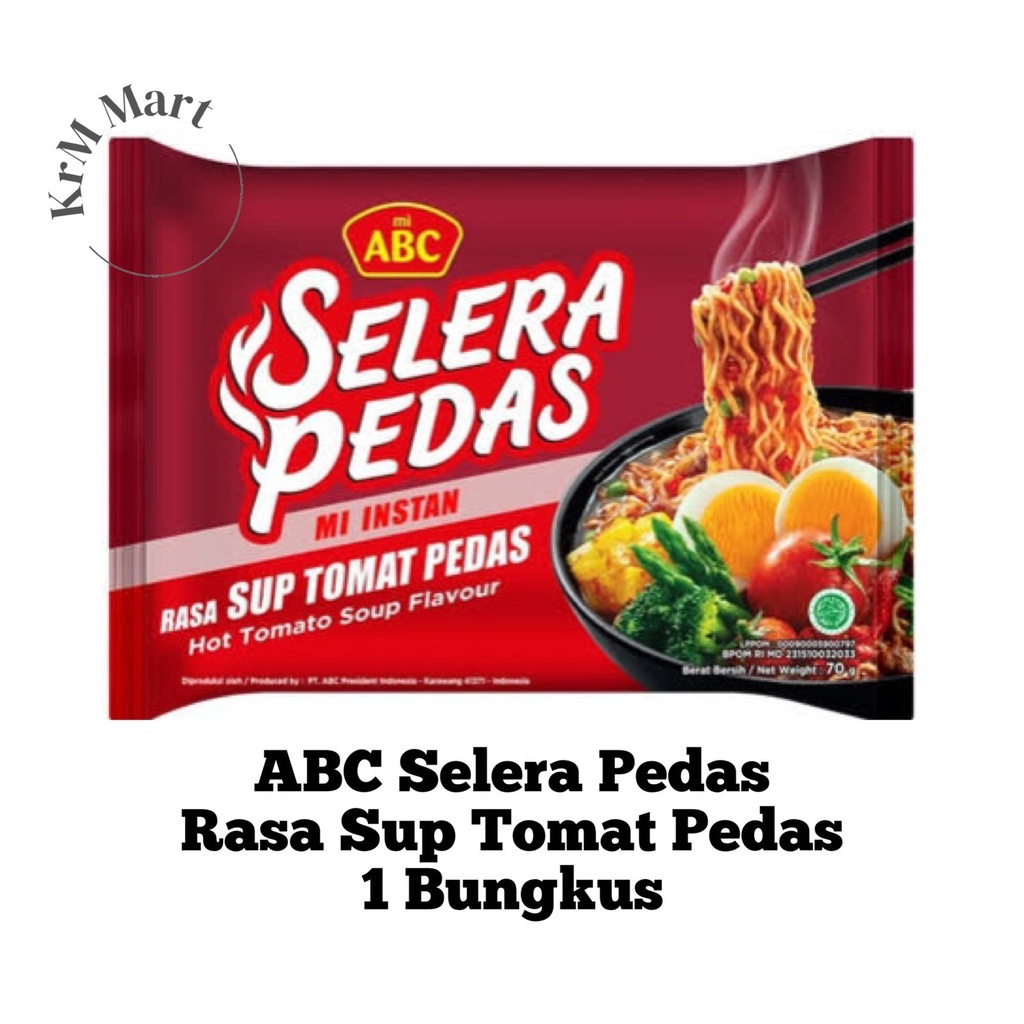 Jual Abc Selera Pedas Rasa Sup Tomat Pedas 1 Bungkus Mie Mi Instan Sop