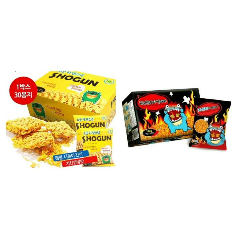 ✔MURAH Mie Shogun &amp; Mie Kaaro 1box isi 20pcs EXP 08.2023  / Mi Shogun Chiken / Mie Kaaro Pedas