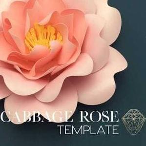 Template Pola Paper Flower C