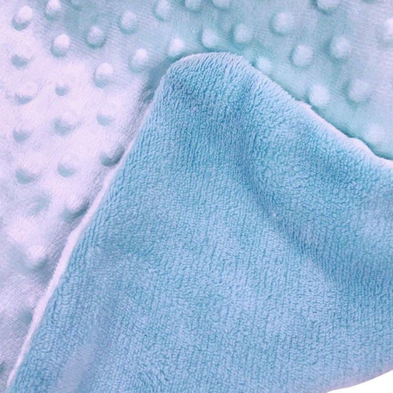 Selimut Bayi Double Fleece Bubble Minky Dot Polos Bahan / Baby Blanket / selimut bayi halus lembut