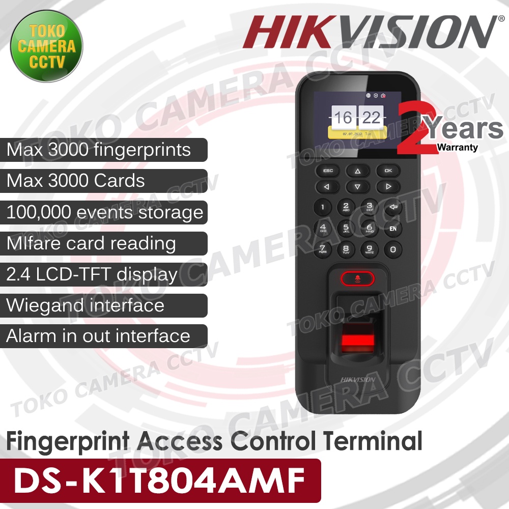 HIKVISION DS-K1T804AMF MESIN ABSEN FINGERPRINT ACCESS CONTROL