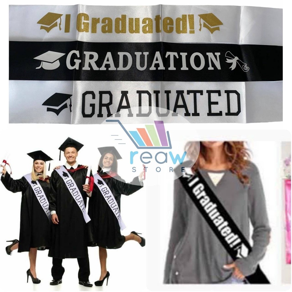 Sash Selempang Sablon Sarjana Graduation Graduated Kelulusan Mahasiswa