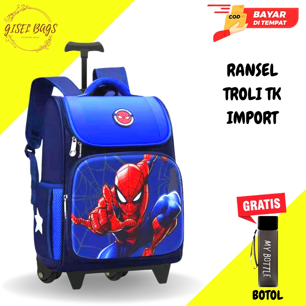 GSB Tas koper anak laki laki sekolah tk import gambar karakter superhero