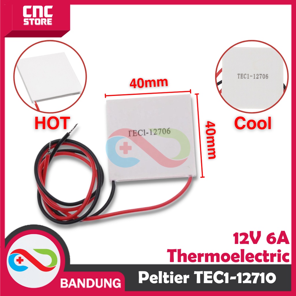 PELTIER TEC-12706 TEC1 12706 THERMOELECTRIC DC 12V 6A