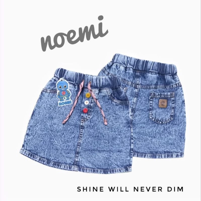 COD Rok Jeans Pendek Anak / Denim Rok Mini snowash snowblack