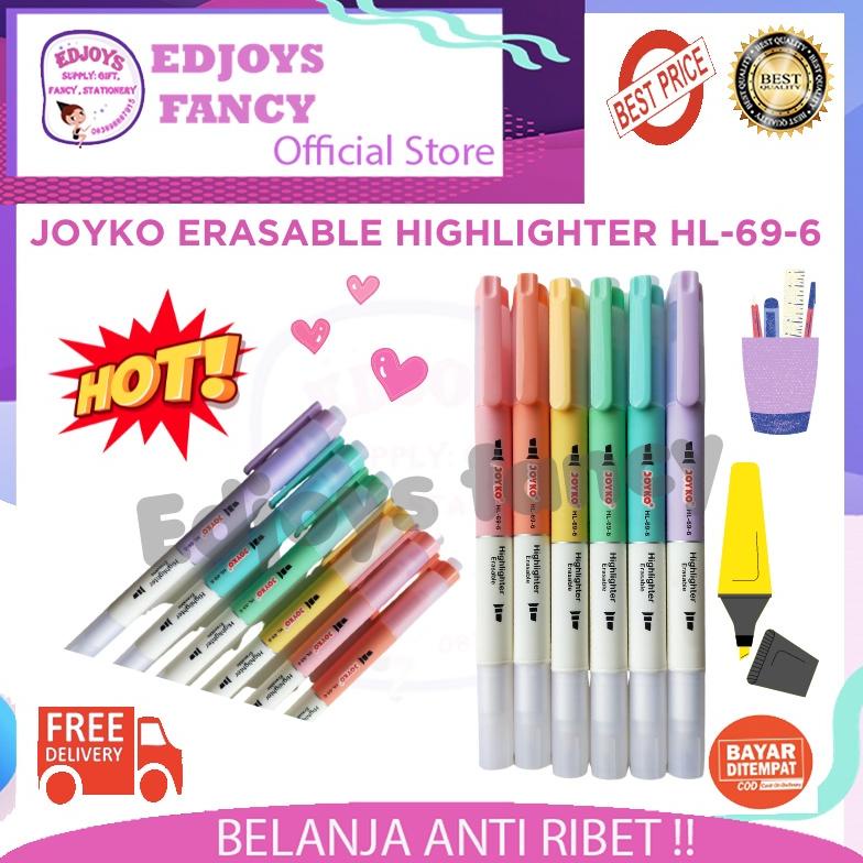 

Joyko Erasable Highlighter Penanda Dapat Dihapus highlighter bisa di hapus isi 6pcs HL-69-6