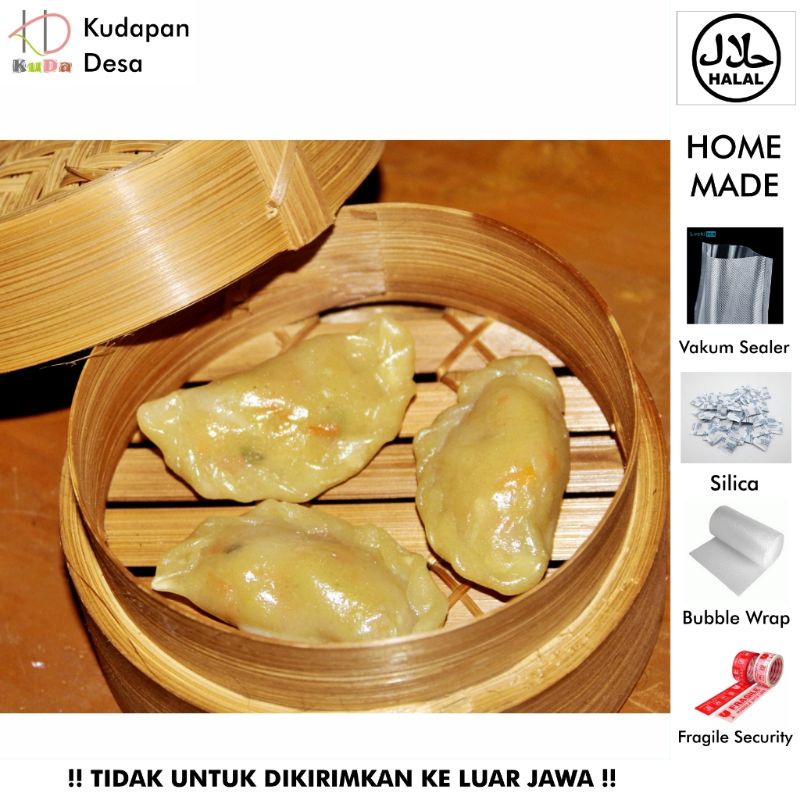 

(Kudapan Desa) DUMPLING VEGETARIAN KENTANG Size Besar / dumpling vegetarian / dimsum halal / homemade / frozen / korean food / gyoza / mandu / dumpling / dimsum ekonomis