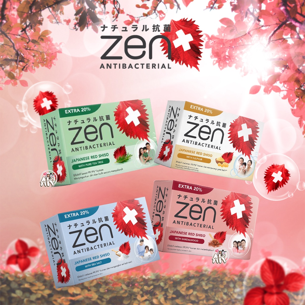 ZEN ANTIBACTERIAL SOAP / SABUN BATANG ZEN SERIES 70GR