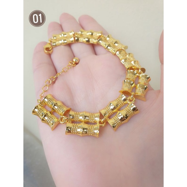 Gelang Tangan Dewasa Warna 24K Perhiasan N29092201