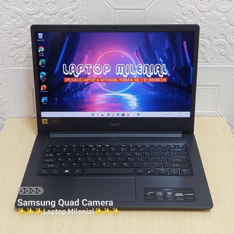 Laptop Acer Aspire 3 AMD Athlon 3020e RAM 8GB SSD 256GB FHD Win 11 Full Aplikasi