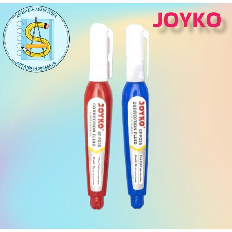 

TIP EX JOYKO CF-P235 / CORRECTION FLUID ORIGINAL 100% JOYKO / CAIRAN KOREKSI JOYKO (PCS)