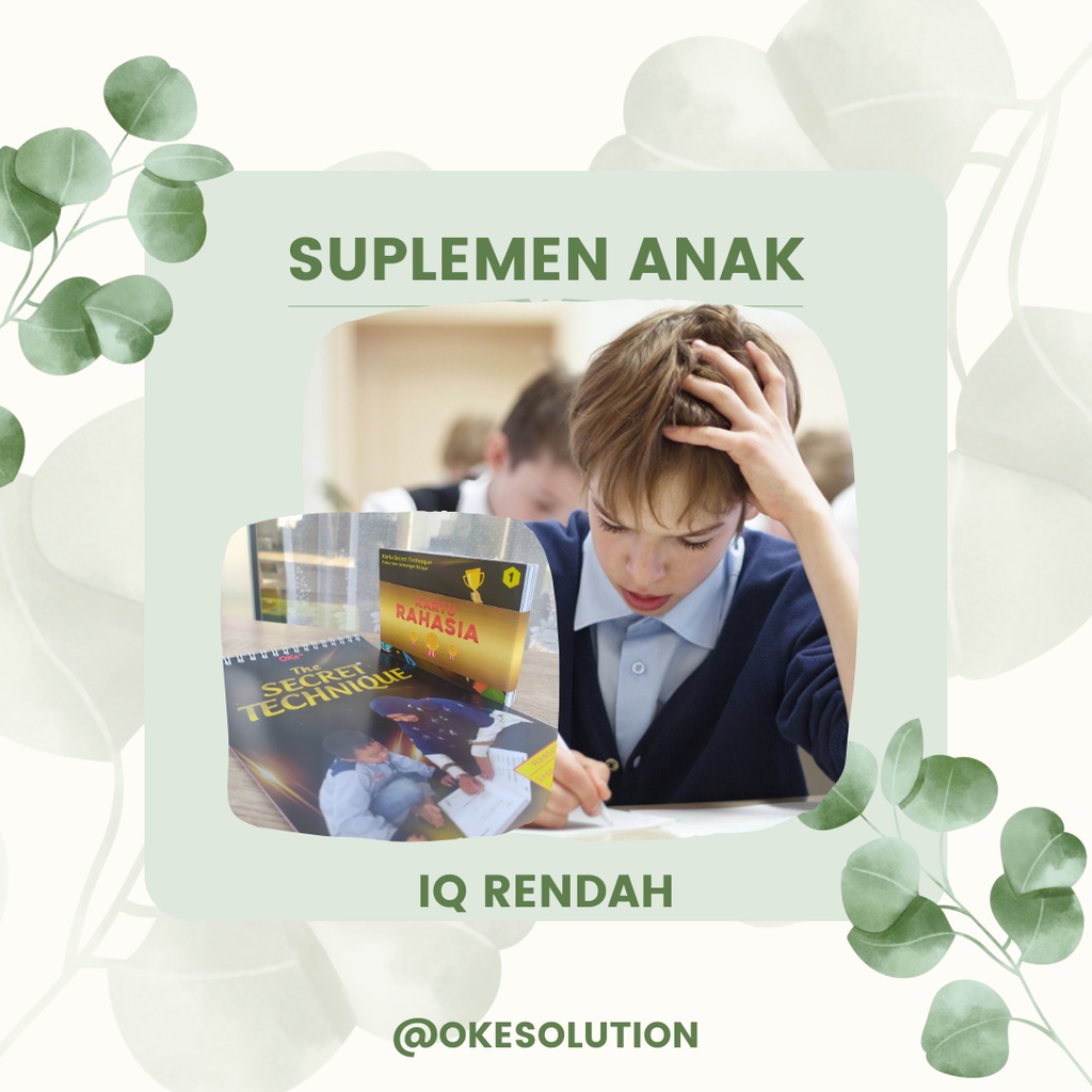 OBAT/SUPLEMEN/MULTIVITAMIN ANAK IQ RENDAH