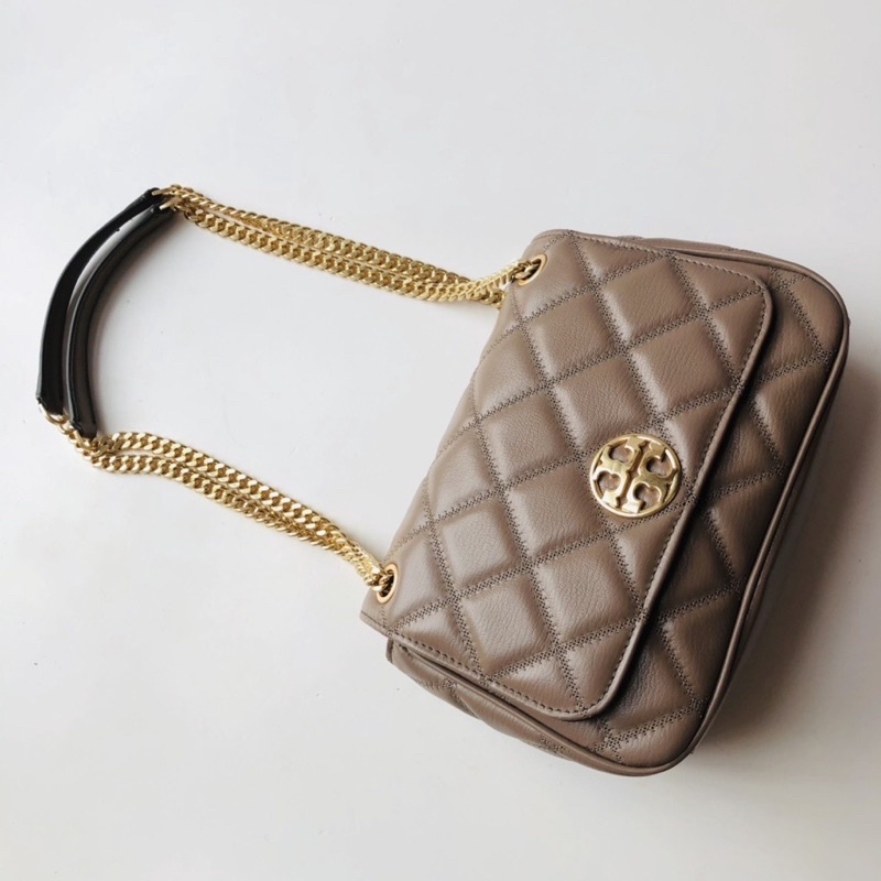 Tory Burch Willa Large Shoulder Bag New Taupe Shw 82369