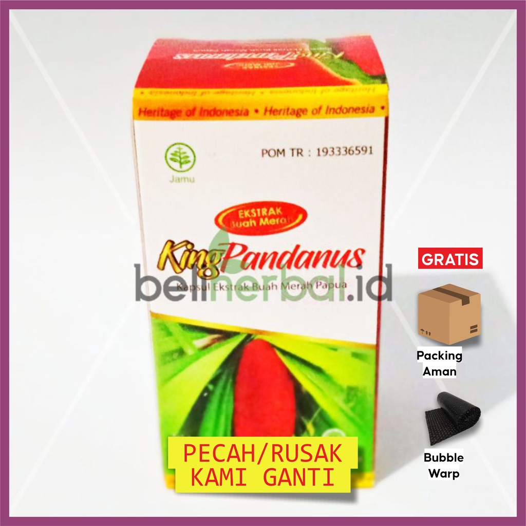 King Pandanus Kapsul Ekstrak Buah Merah Papua Isi 45 Kapsul Obat Herbal Diabetes Kanker