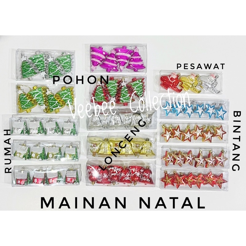 Ornament natal/hiasan pohon natal/ hiasan gantung pohon natal/ aksesories pohon natal