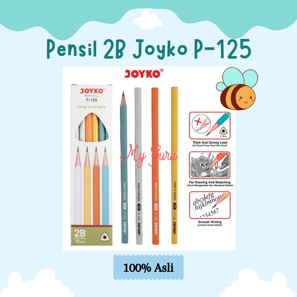 

[PAK] PENSIL 2B JOYKO P-125 PENSIL TULIS KAYU (12 PCS)