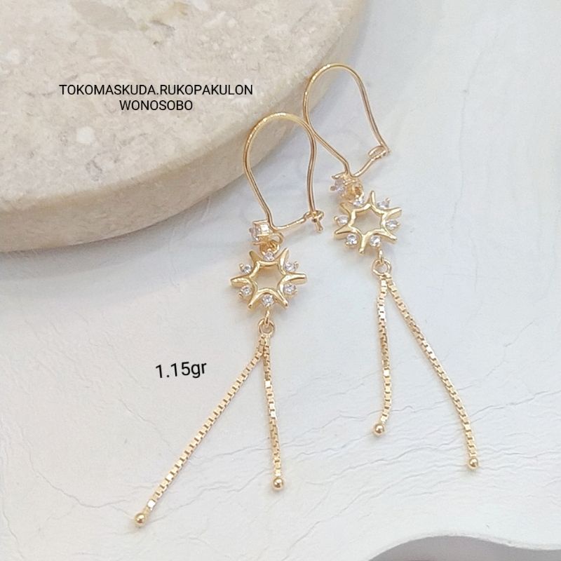 anting fashion (emas kadar 8K)