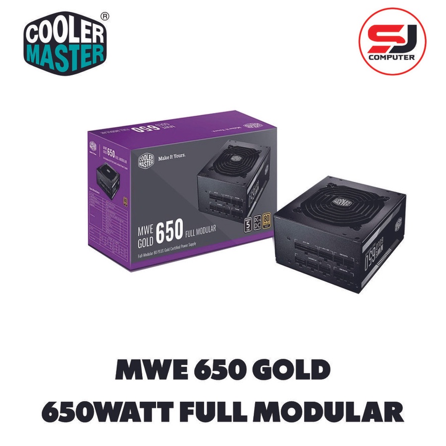 PSU Cooler Master MWE 650 Watt Gold Power Supply Full Modular 80+ gold