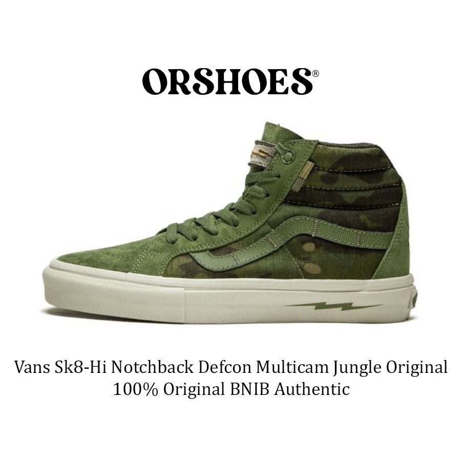 Vans Sk8-Hi Notchback Defcon Multicam Jungle Original 100% BNIB
