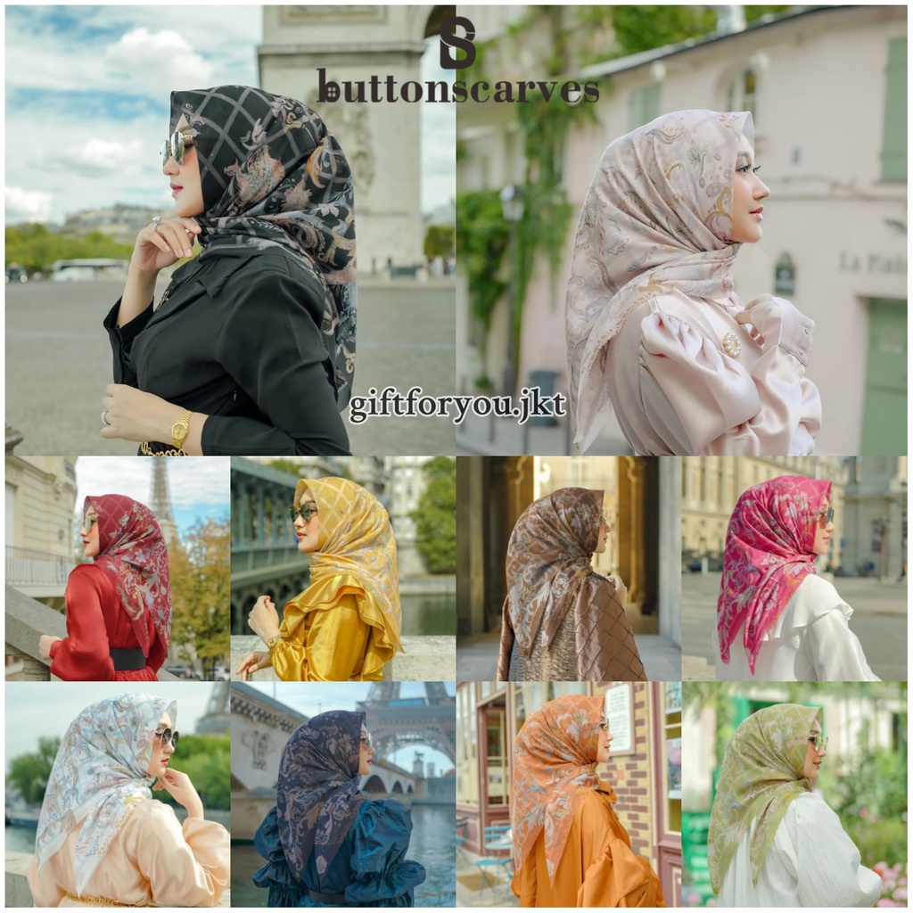 Hijab Buttonscarves The Autograph Series 1 dan 2 Dian Pelangi Square Jilbab Button Scarves Hijab Voa