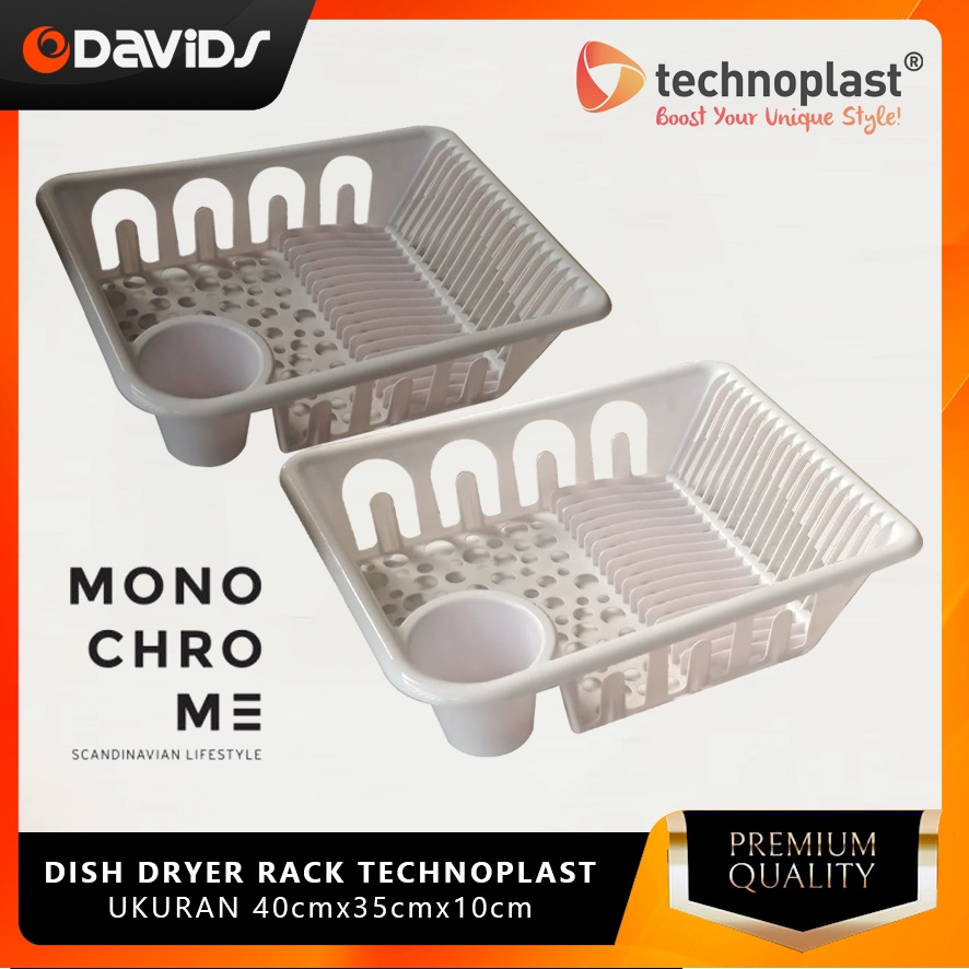 Rak Pengering Piring Plastik Dapur Dish Dryer Rack Technoplast Mono