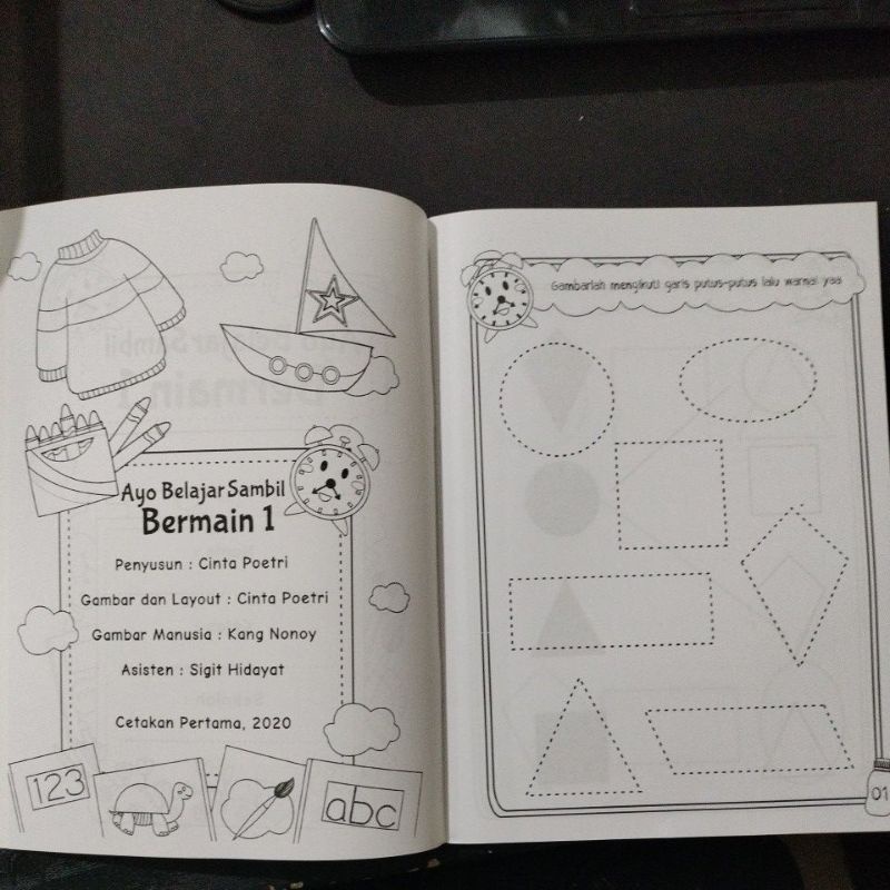 buku ayo belajar sambil bermain 1 dan 2 (19x27cm)