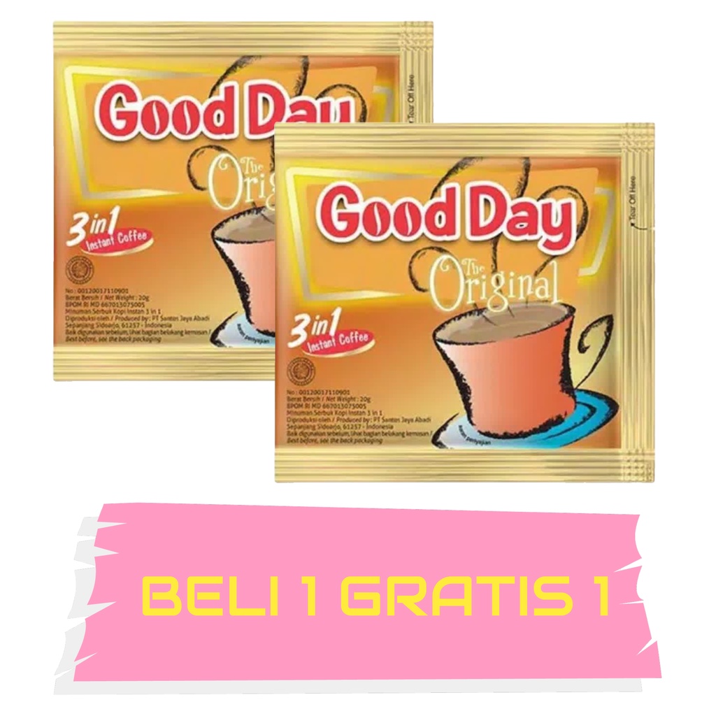 

TERLALU MURAH..!!! KOPI GOOD DAY ORIGINAL BELI 1 GRATIS 1