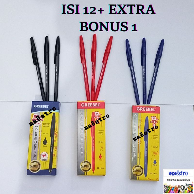 

Greebel Technoline 0.5/ Bolpen Grebel / Pena Murah