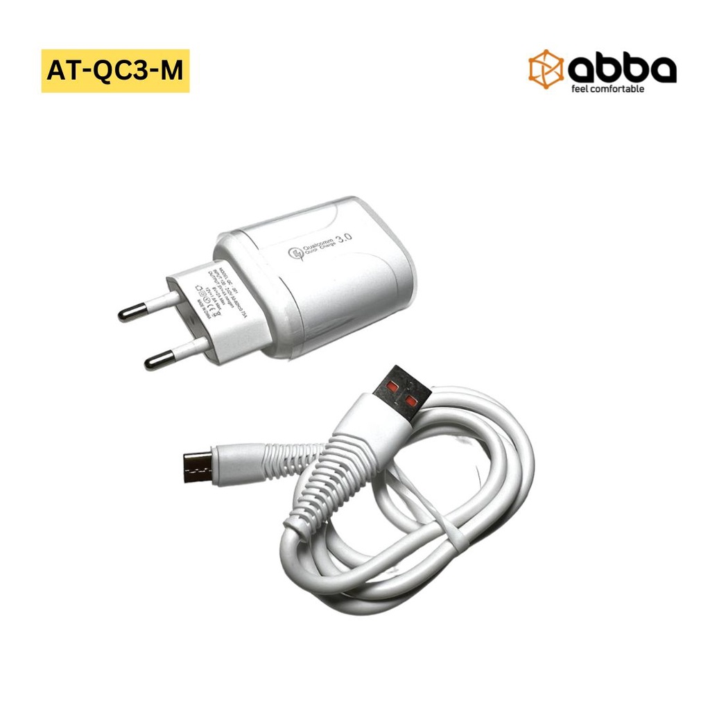 CHARGER ABBA AT-QC3 QUICK CHARGE 3.0 MIKRO USB