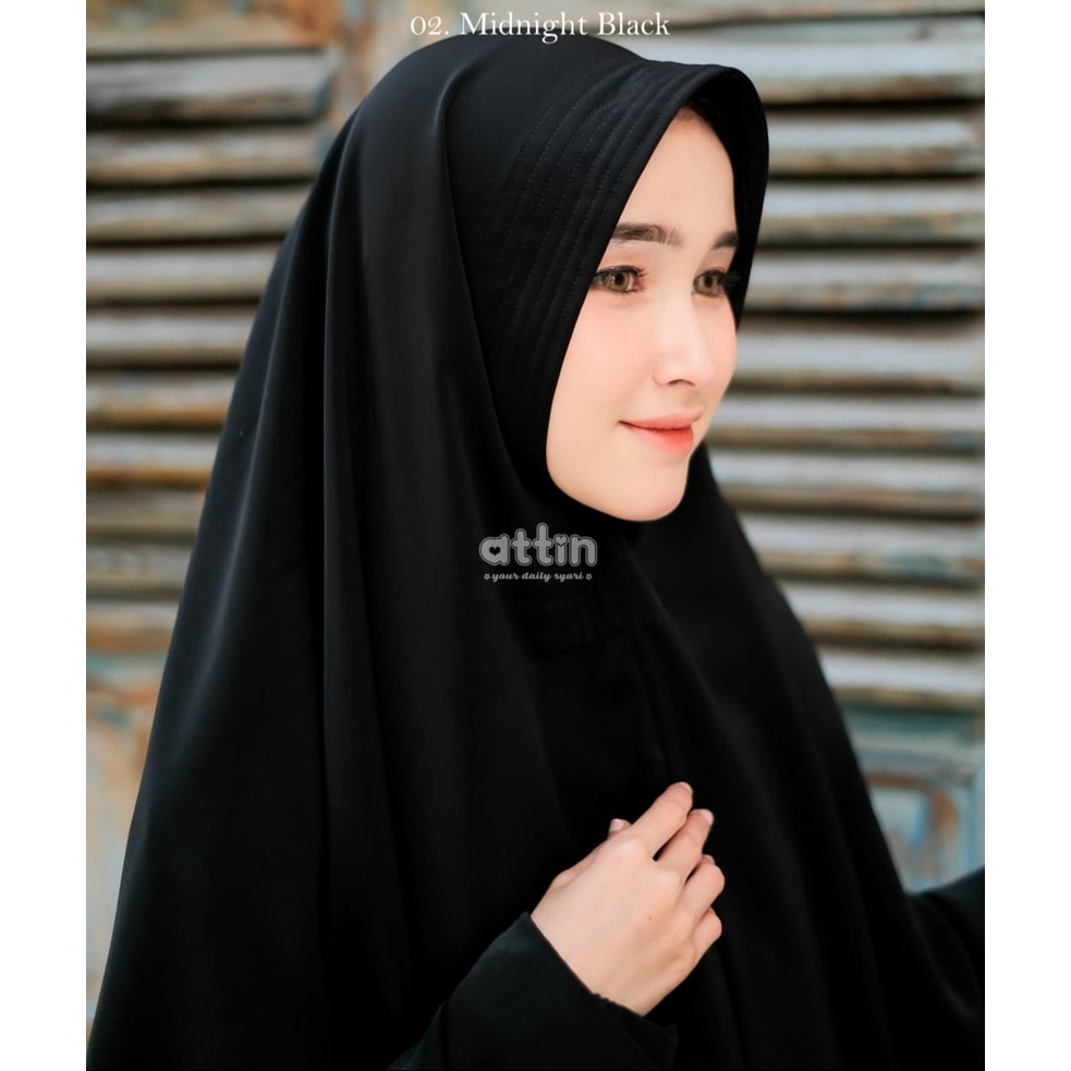 Attin Khimar Raudhah By Raudhah Dress Bahan Basic Mirabella Halus, Lembut, Ringan Termasuk Woven Fab