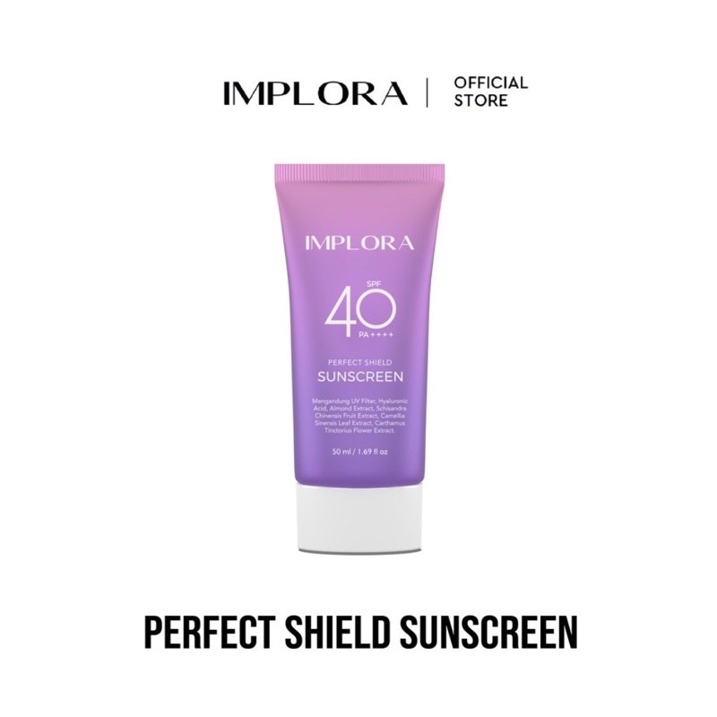 [READY] SUNSCREEN BY IMPLORA PERFECT SHIELD SUNSCREEN SPF40 PA++++ 50ml SUN SCREEN WAJAH