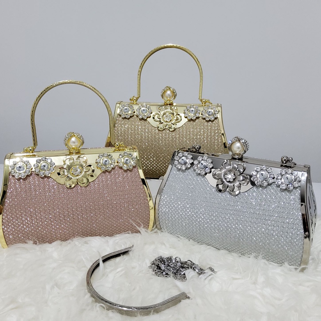 Tas Kondangan Ukuran Besar Clutch Pesta Import Diamond Farnell 2919/2921/2903/2925/2906 Mewah Cantik Muat HP