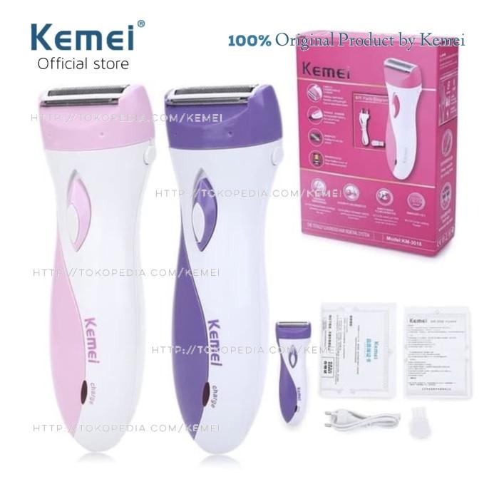 Alat Cukur Bulu Kemei Km-3018 Lady Shaver Woman Cukuran Wanita Km 3018