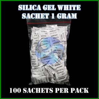 silica gel white 1gr - Harga per pack isi 100 sachet