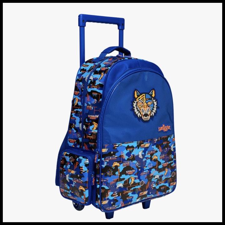 Smiggle Trolley Backpack Bag Lion Tiger Macan Singa Tas Troli Original