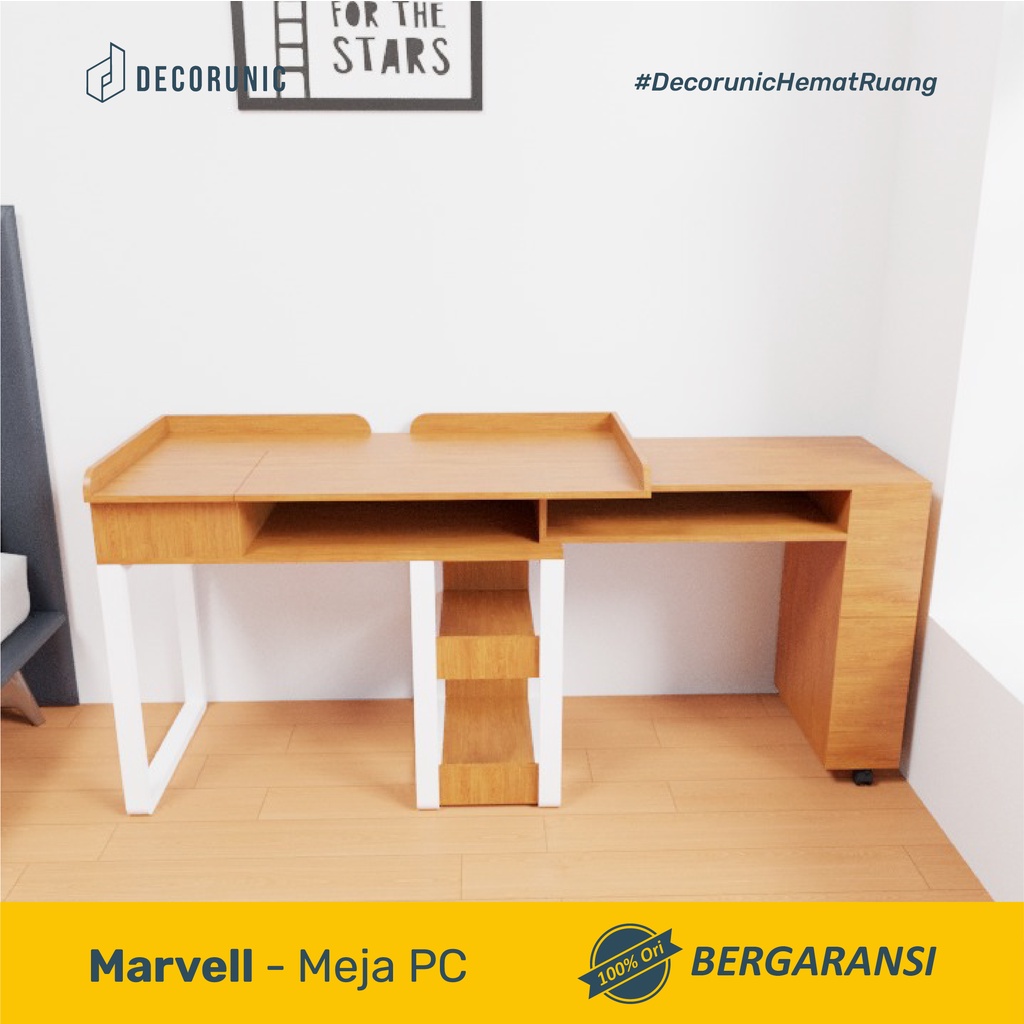 Decorunic Meja Komputer Meja Kerja Belajar  Pc Table Minimalist - Marvell