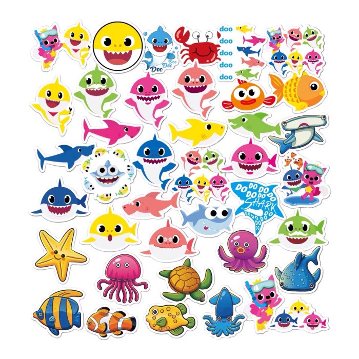 

Sticker pinkfong baby shark (40 lembar) - A