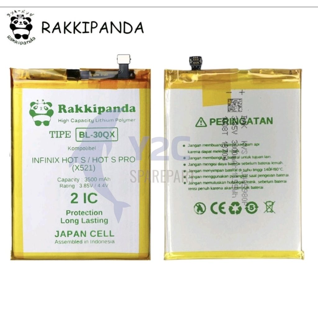 RAKKIPANDA BL-30QX INFINIX HOT S / HOT S PRO / X521 BATERAI BATRE BATERE BATRAI BATREI DOUBLE POWER