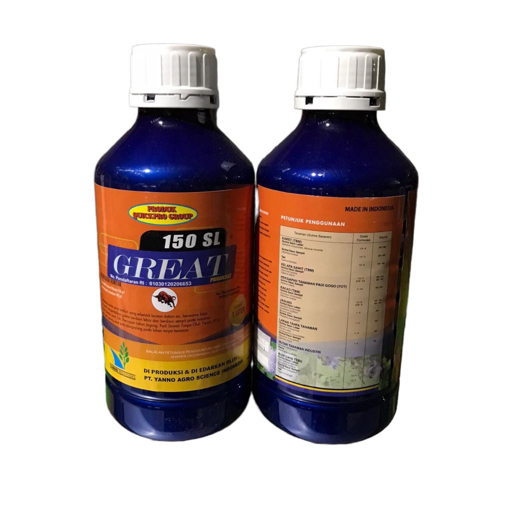 HERBISIDA PEMBASMI RUMPUT PENTA GREAT 150 SL 1 Ltr Gramoxon 135 sl